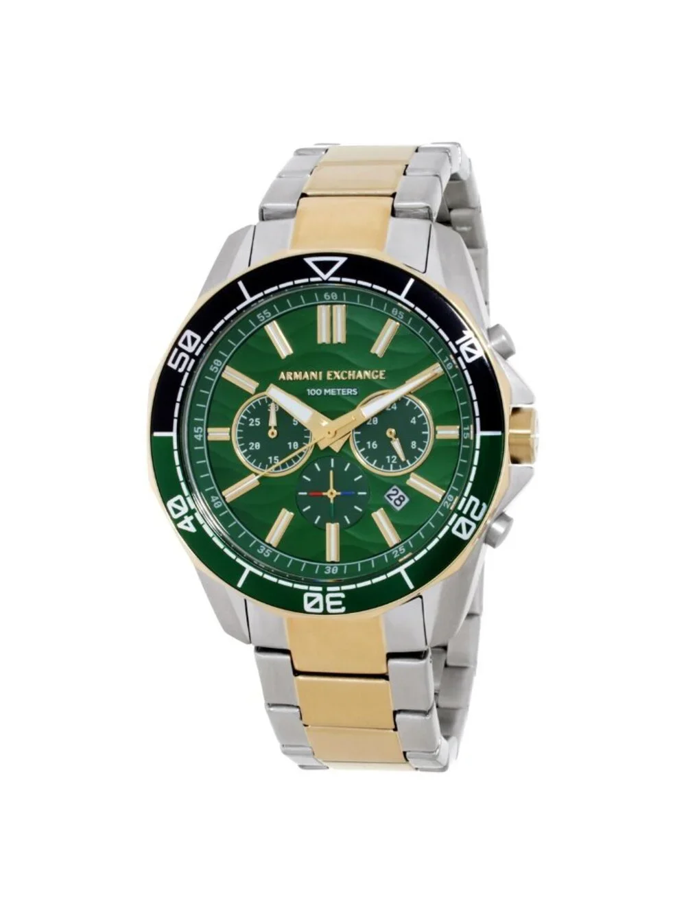 NWT Armani Exchange Spencer Chronograph Quartz Green Dial Men's Watch